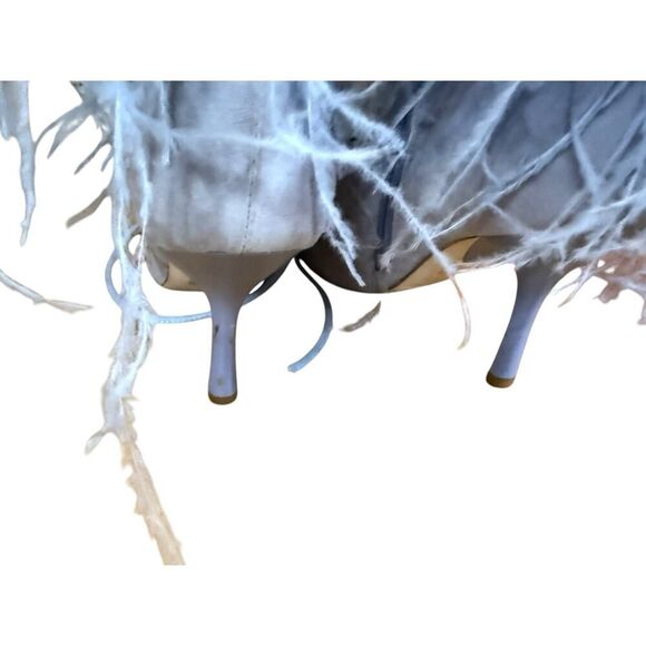 Jeffrey Campbell Shake Ya Boot Baby Blue Feather Leather Boots 7.5 - Picture 10 of 16